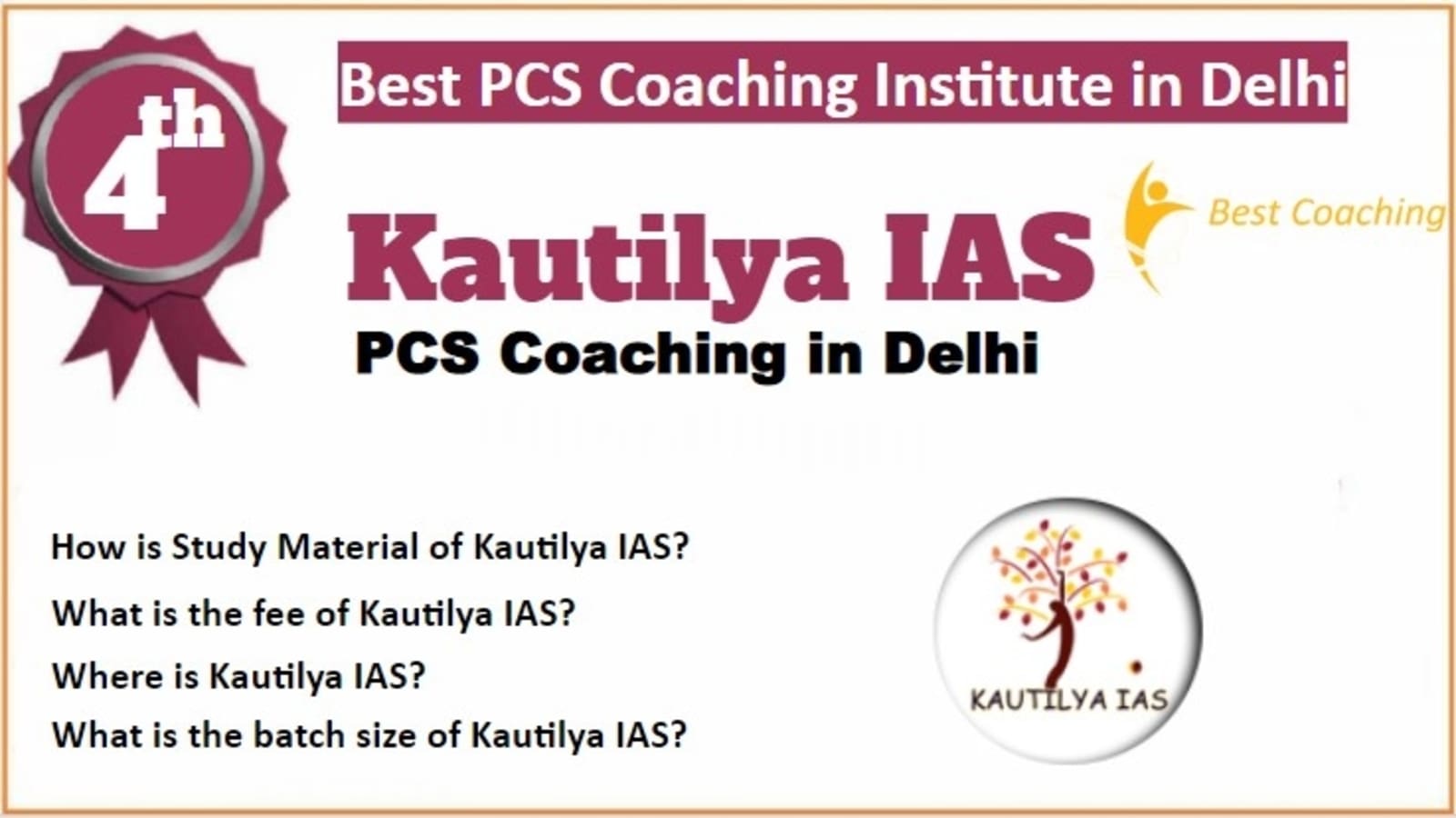 Rank 4 Best PCS Coaching in Delhi Rank 4 Best PCS Coaching in Delhi