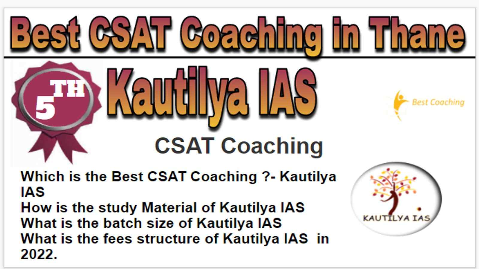 Rank 5 Best CSAT Coaching in Thane