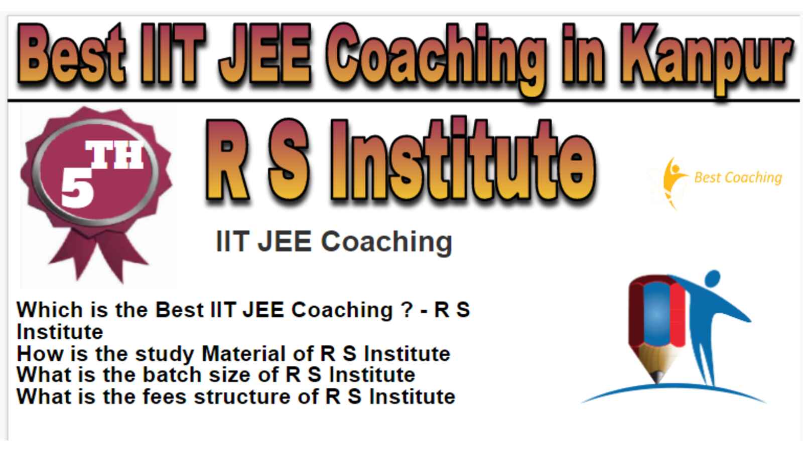 Rank 5 Best IIT JEE Coaching in Kanpur. 5th Top IIT JEE Coaching in Kanpur. Best IIT JEE Preparation in Kanpur 5th rank Rank 5 Best IIT JEE Coaching in Kanpur