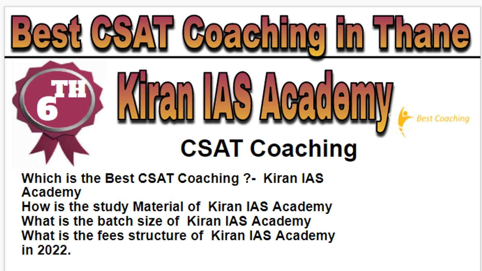 Rank 6 Best CSAT Coaching in Thane
