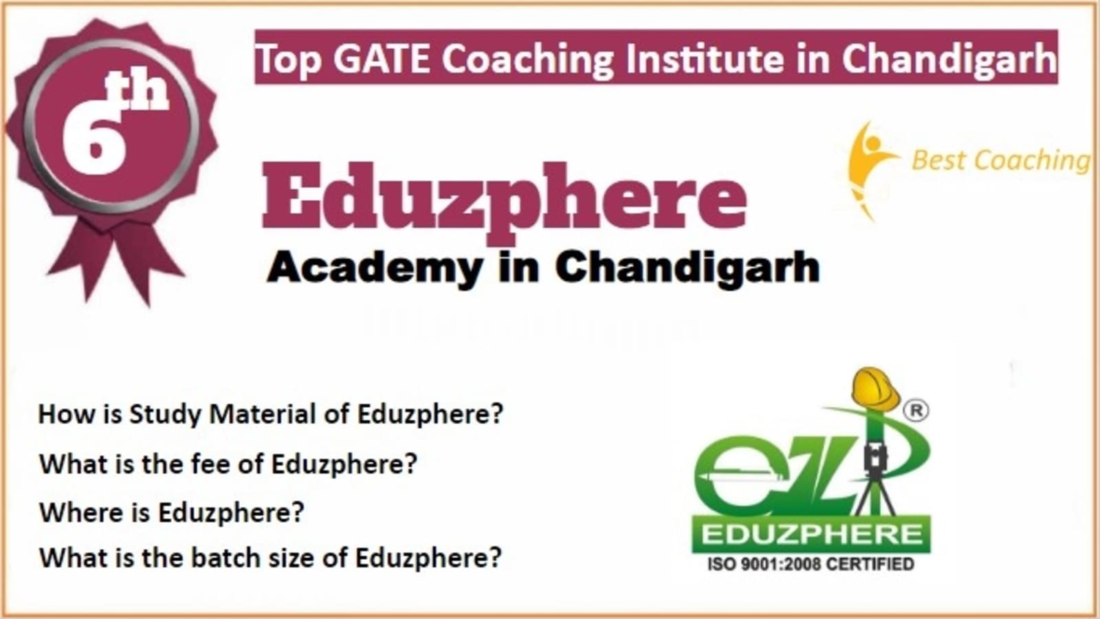 Rank 6 Best GATE Coaching in Chandigarh