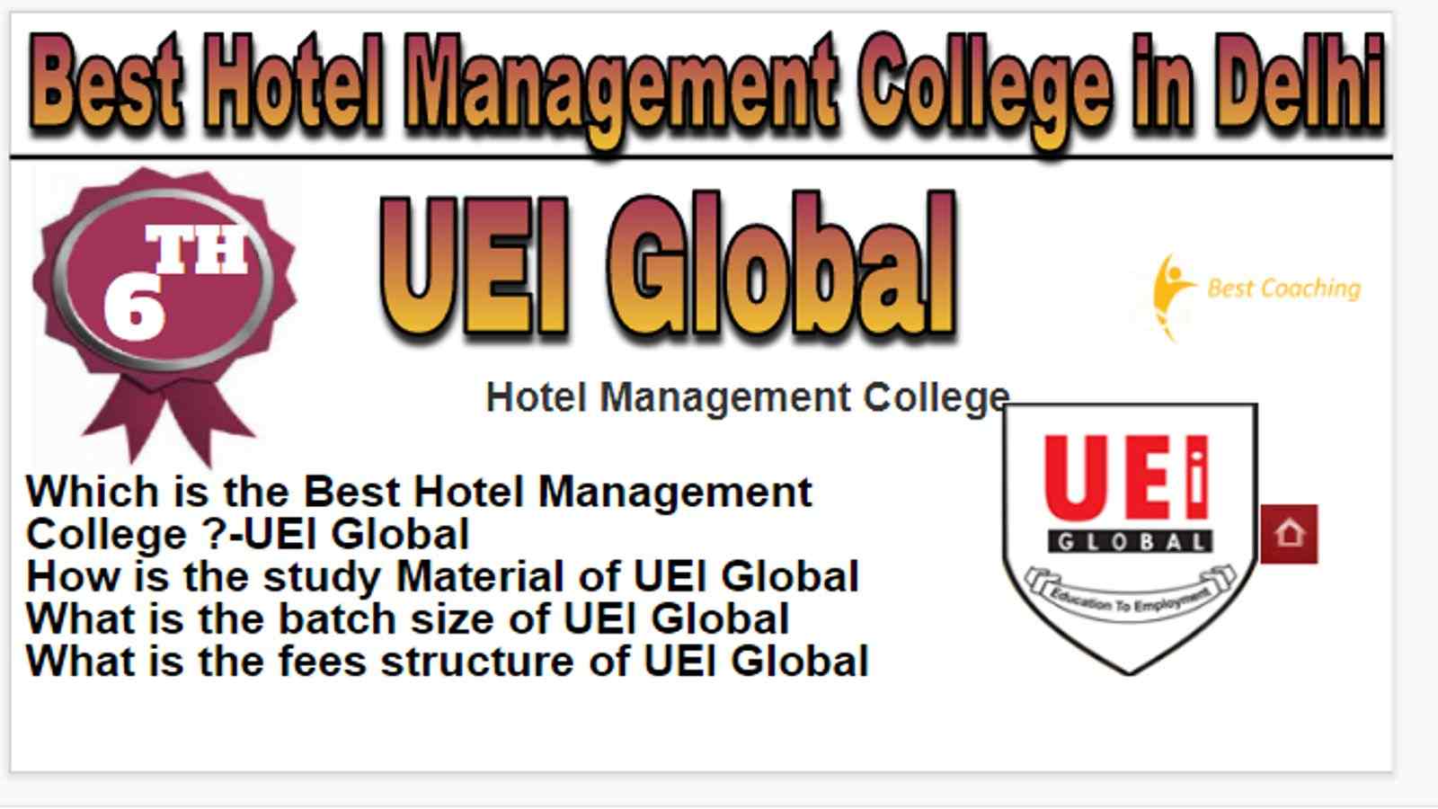 Rank-6 Top Hotel Management Colleges in Delhi