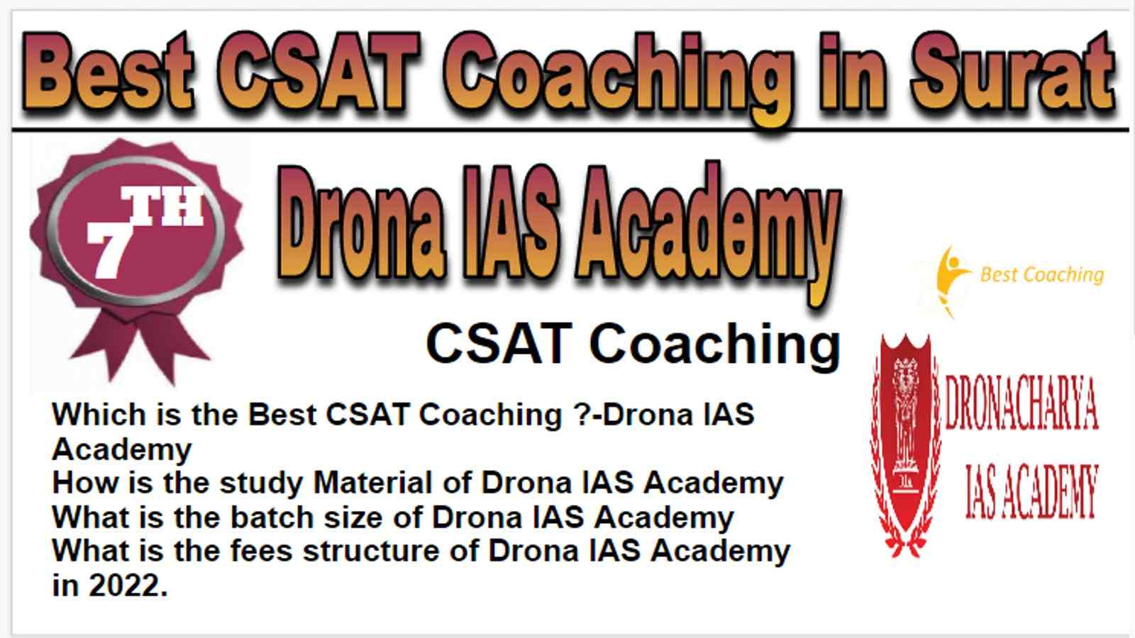Rank 7 Best CSAT Coaching in Surat