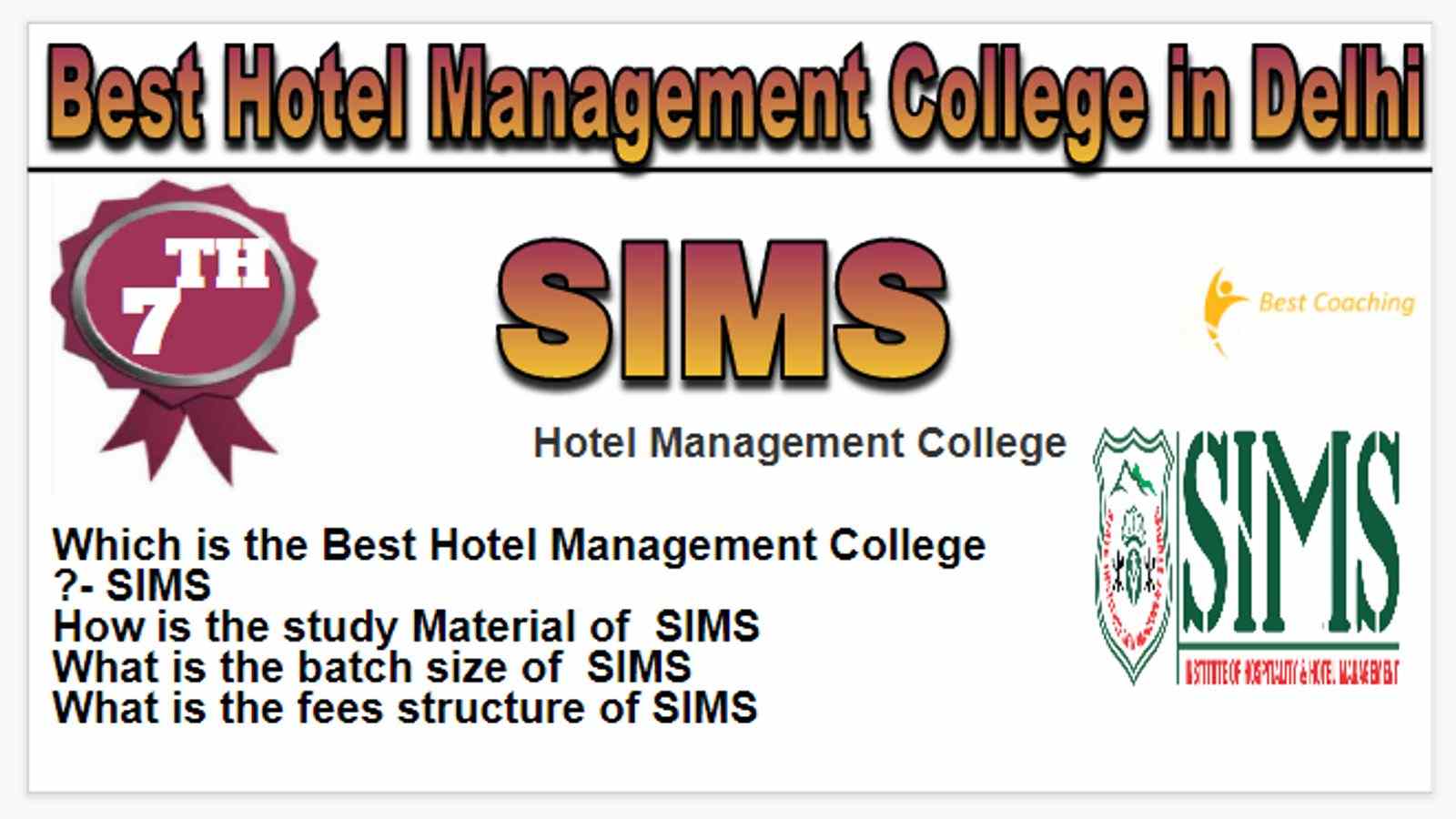 Rank-7 Top  Hotel Management Colleges in Delhi