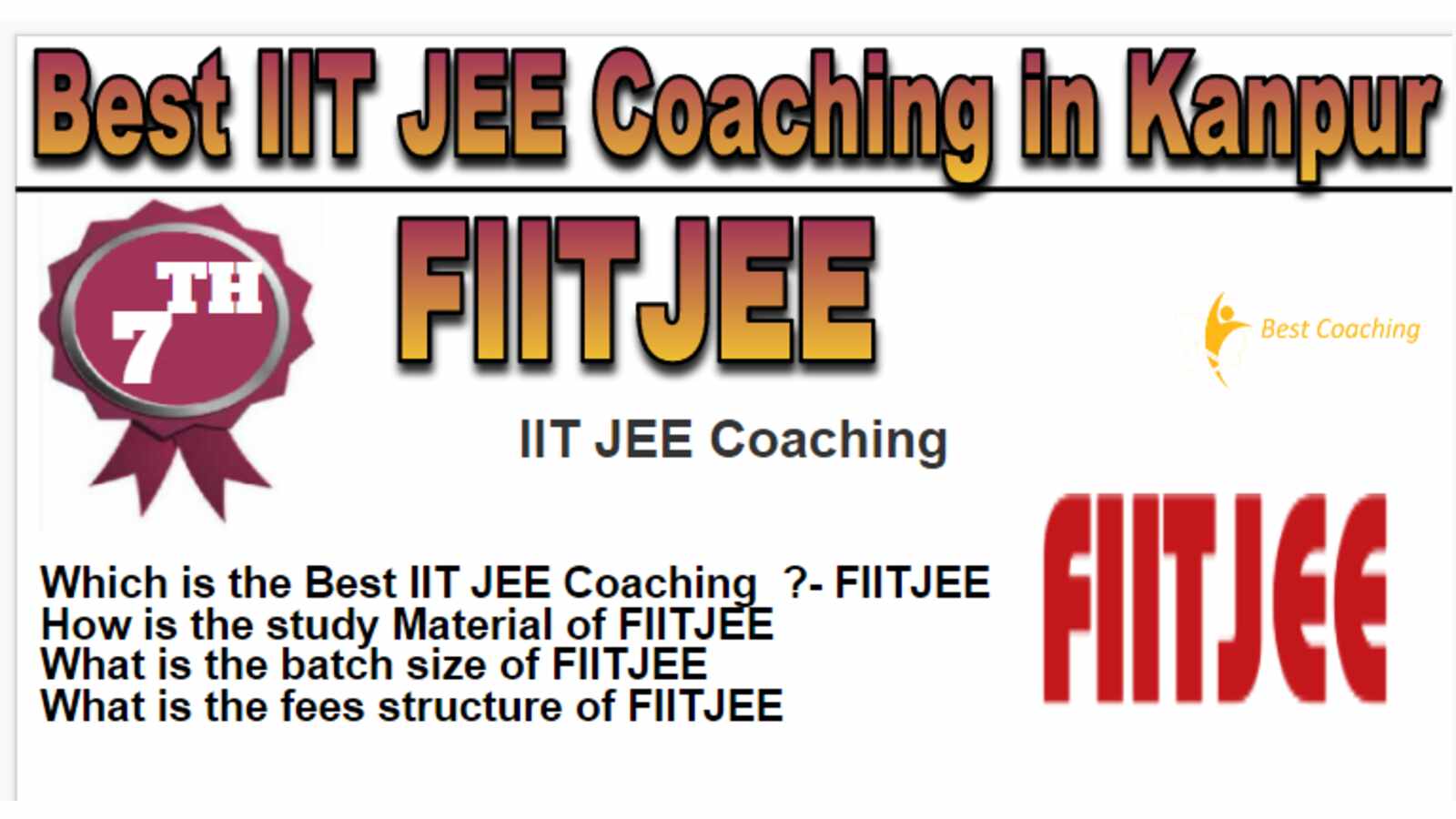 Rank 7 Best IIT JEE Coaching in Kanpur. 7th Top IIT JEE Coaching in Kanpur. Best IIT JEE Preparation in Kanpur 7th rank Rank 7 Best IIT JEE Coaching in Kanpur
