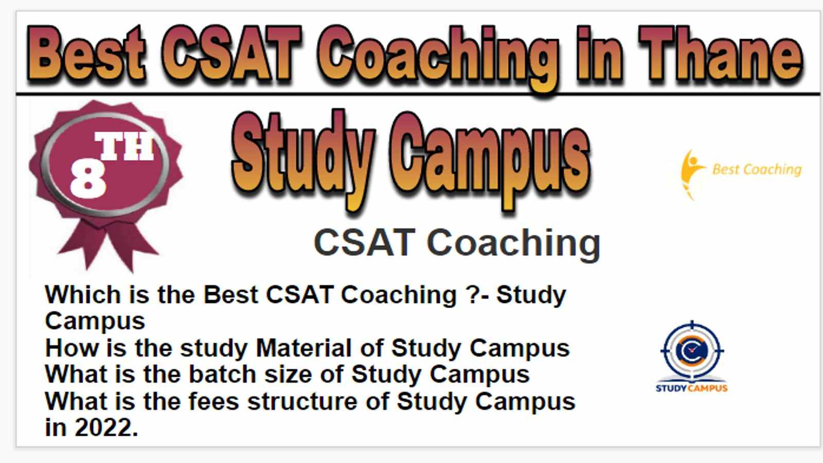 Rank 8 Best CSAT Coaching in Thane