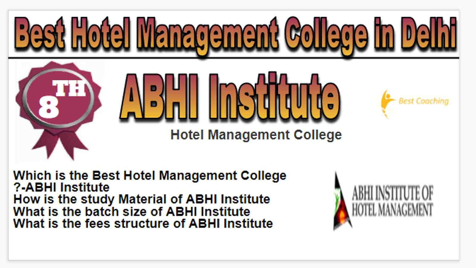 Rank-8 Top  Hotel Management Colleges in Delhi