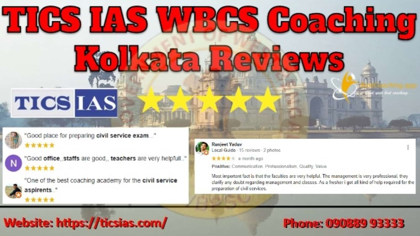 TICS IAS WBCS Coaching Kolkata Reviews