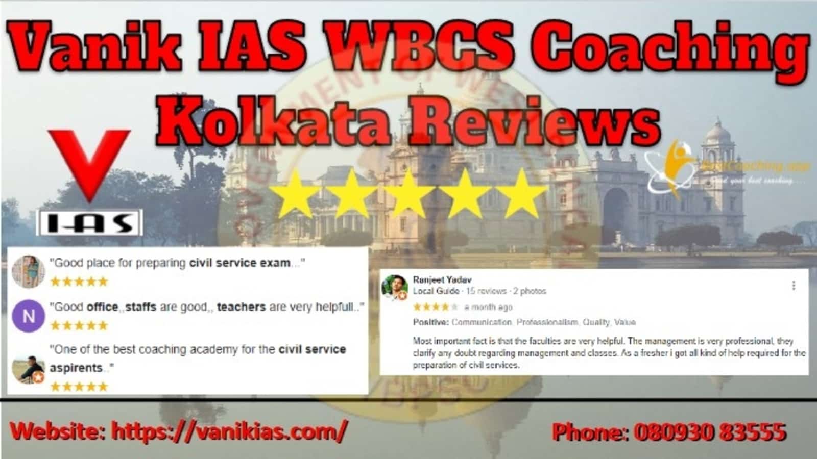 Vanik IAS WBCS Coaching Kolkata Reviews