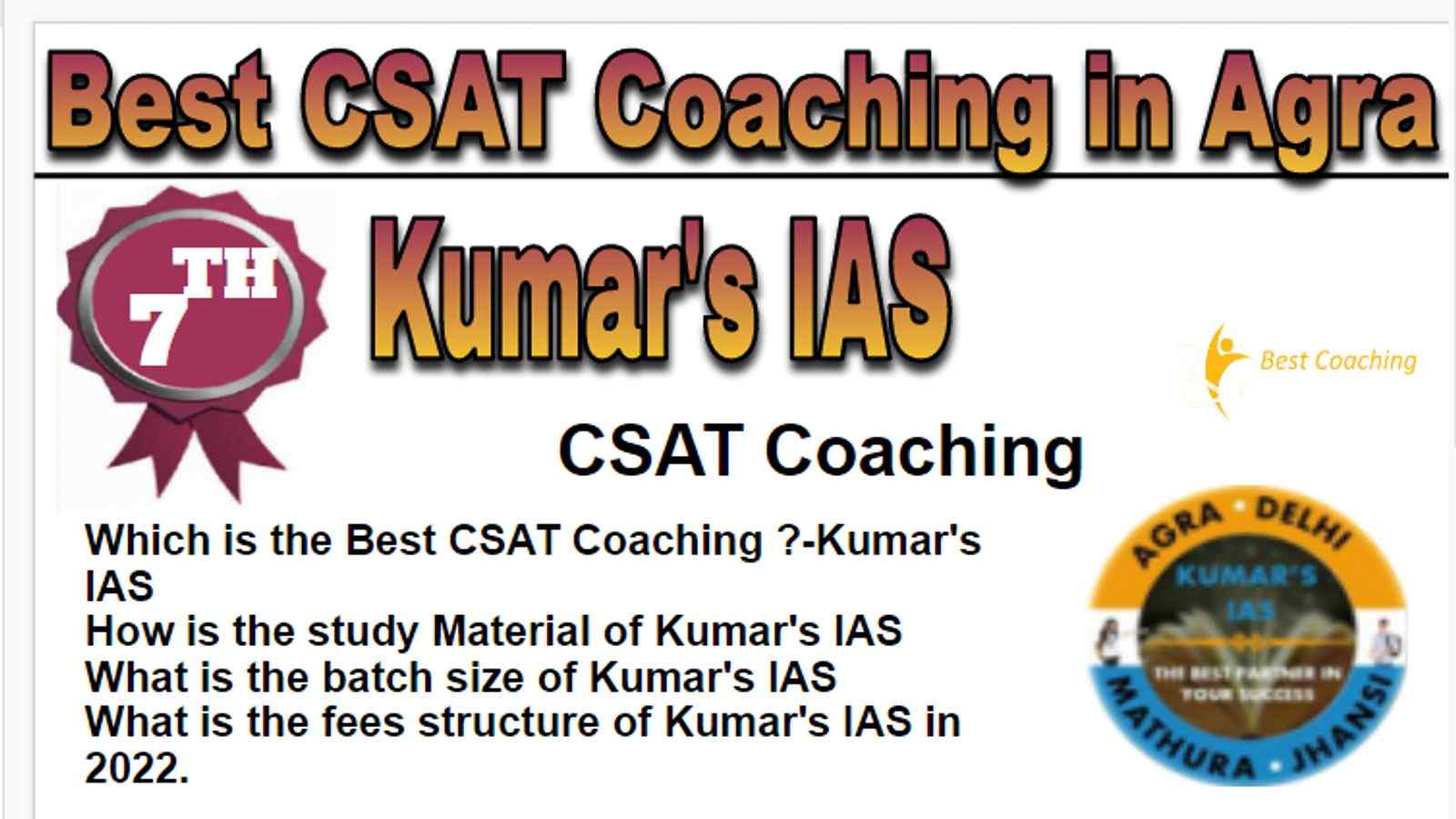 Rank 7 Best CSAT Coaching in Agra