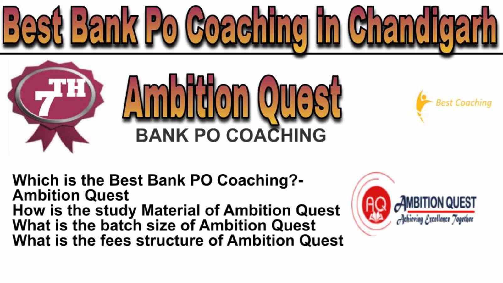 Rank 7 best bank Po Coaching in Chandigarh