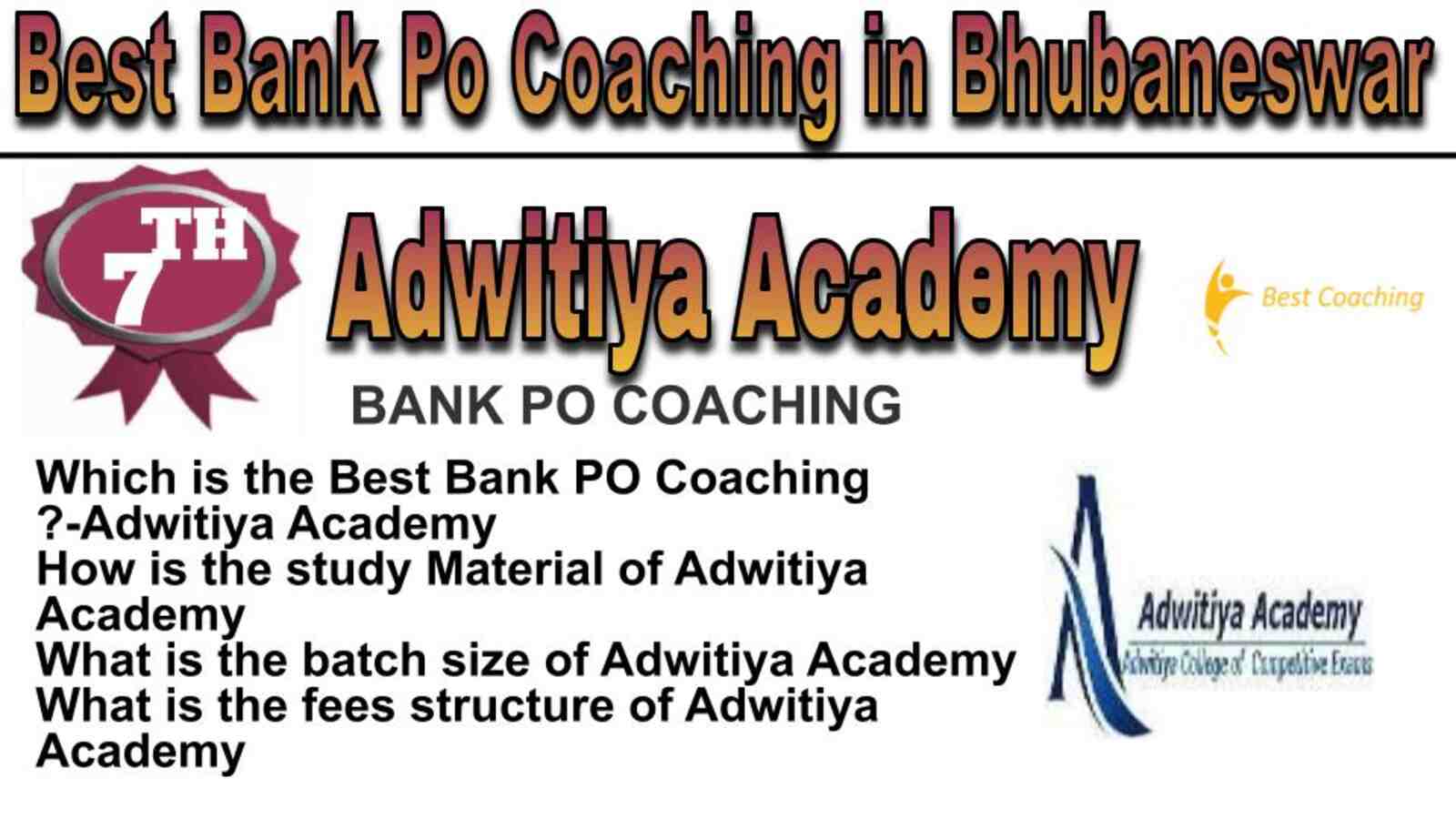 Rank 7 best bank po coaching in Bhubaneswar