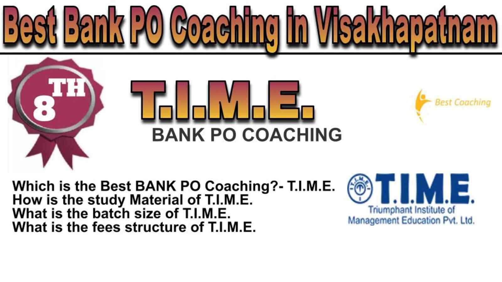Rank 8 BEST BANK PO COACHING IN VISAKHAPATNAM