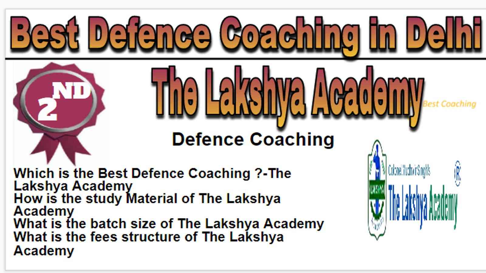 Rank 2 Best defence Coaching in Delhi