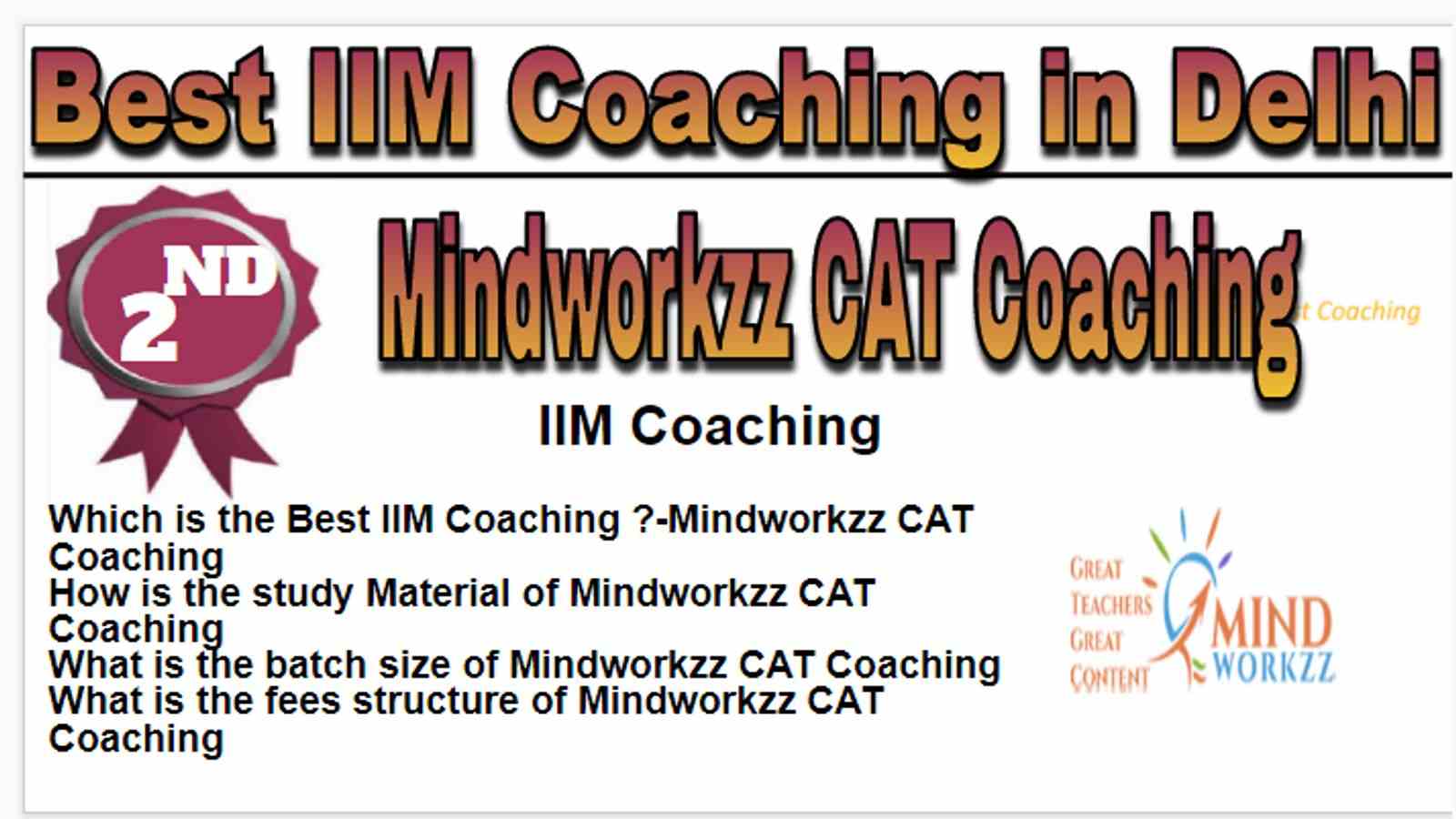 Rank 2 Best IIM coaching in delhi