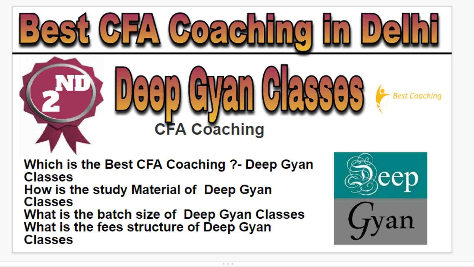 Rank 2 Best cfa coaching in Delhi