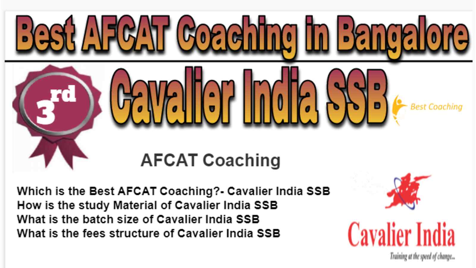 Rank 3 Best AFCAT Coaching in Bangalore