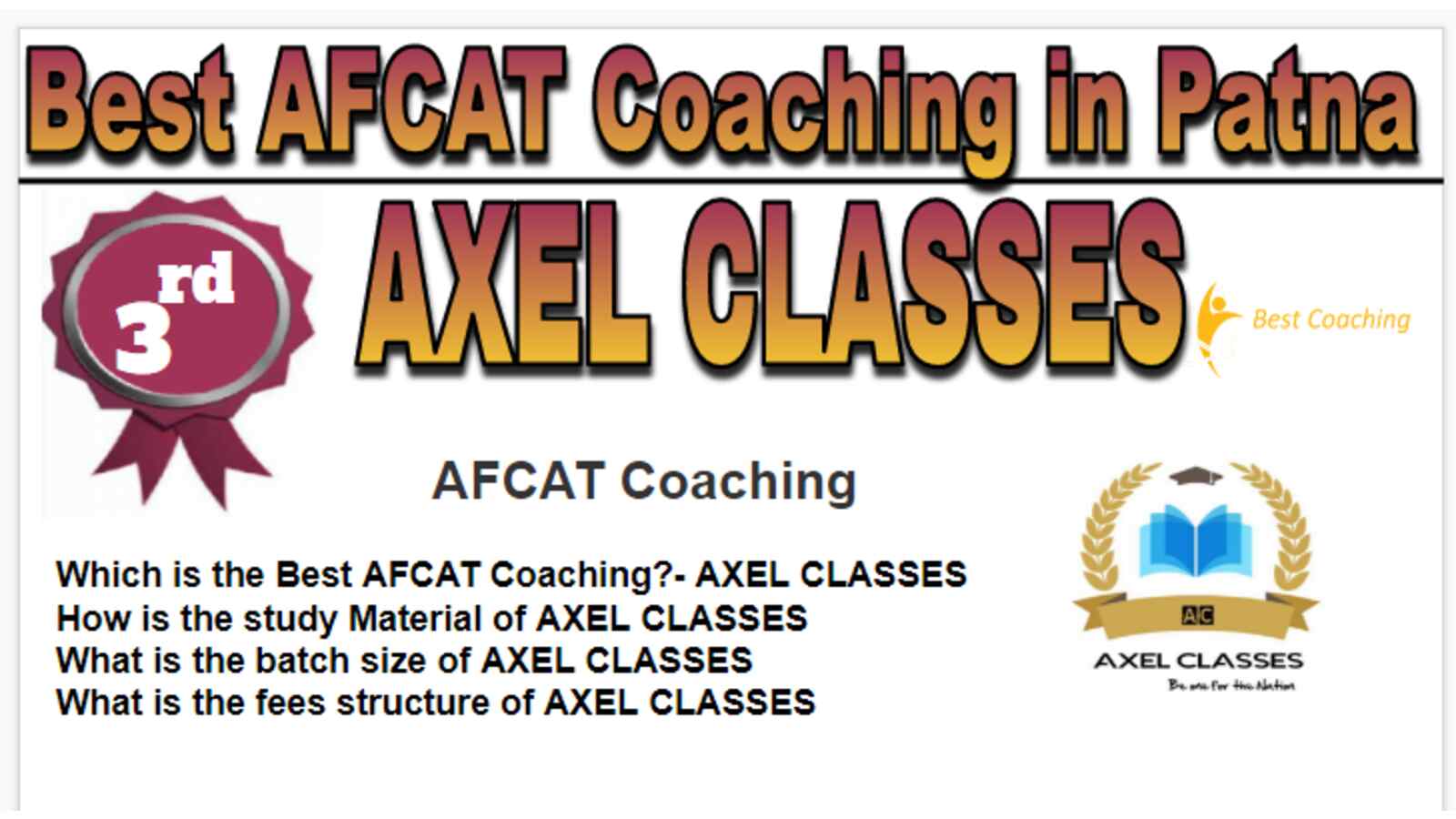 Rank 3 Best AFCAT Coaching in Patna