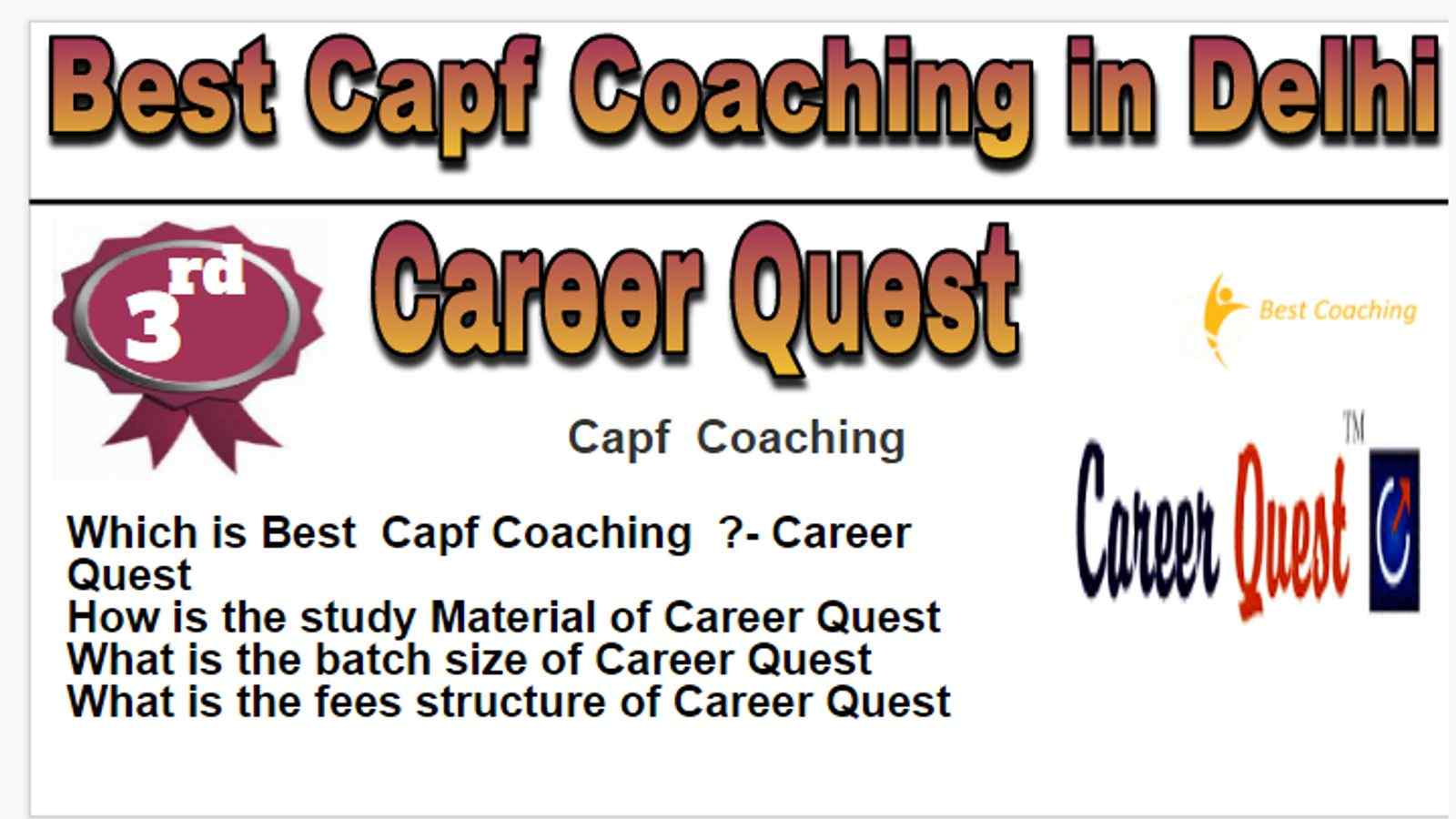 Rank-3 Best Capf Coaching in Delhi