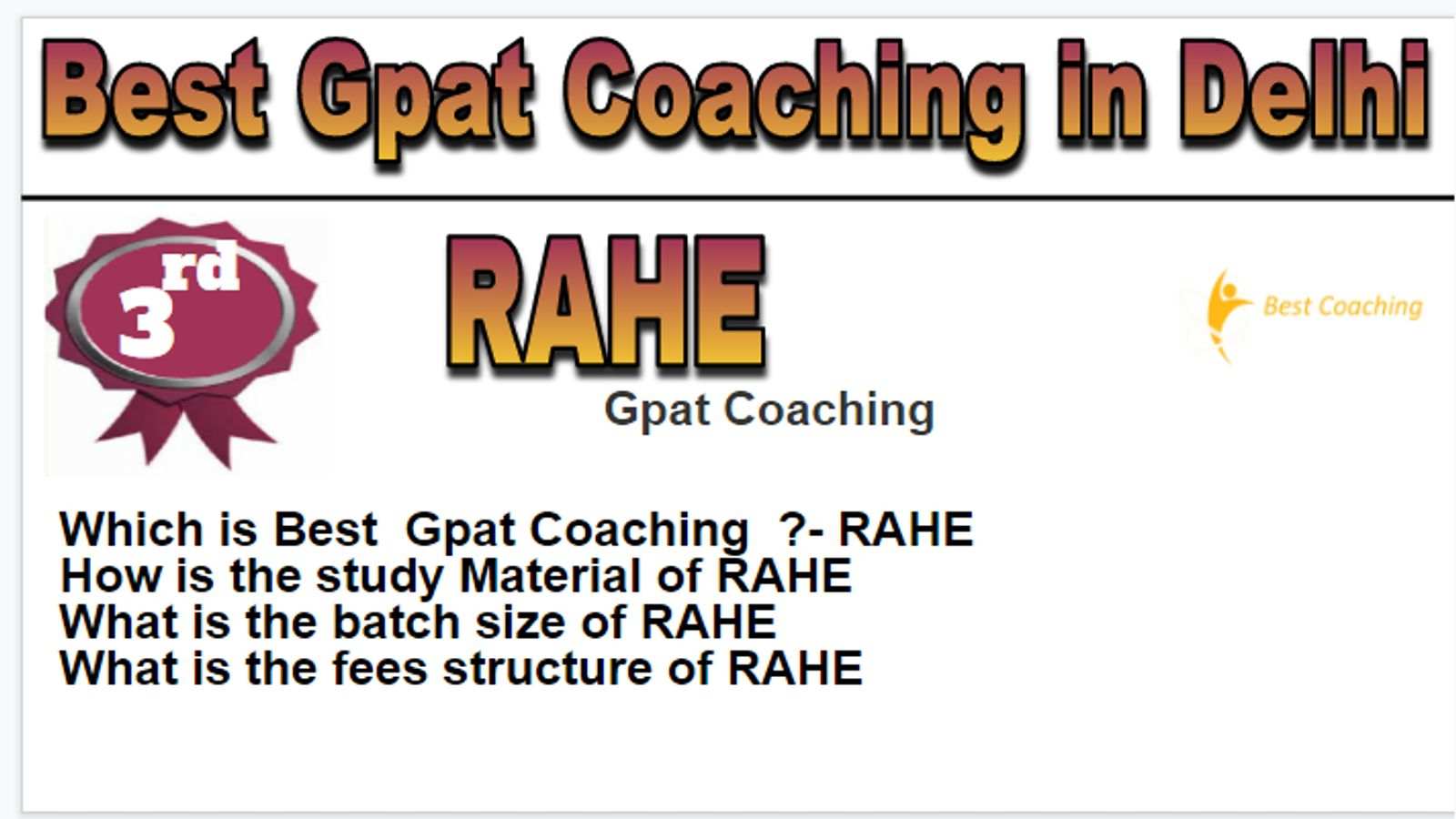 Rank 3 Best Gpat Coaching in Delhi