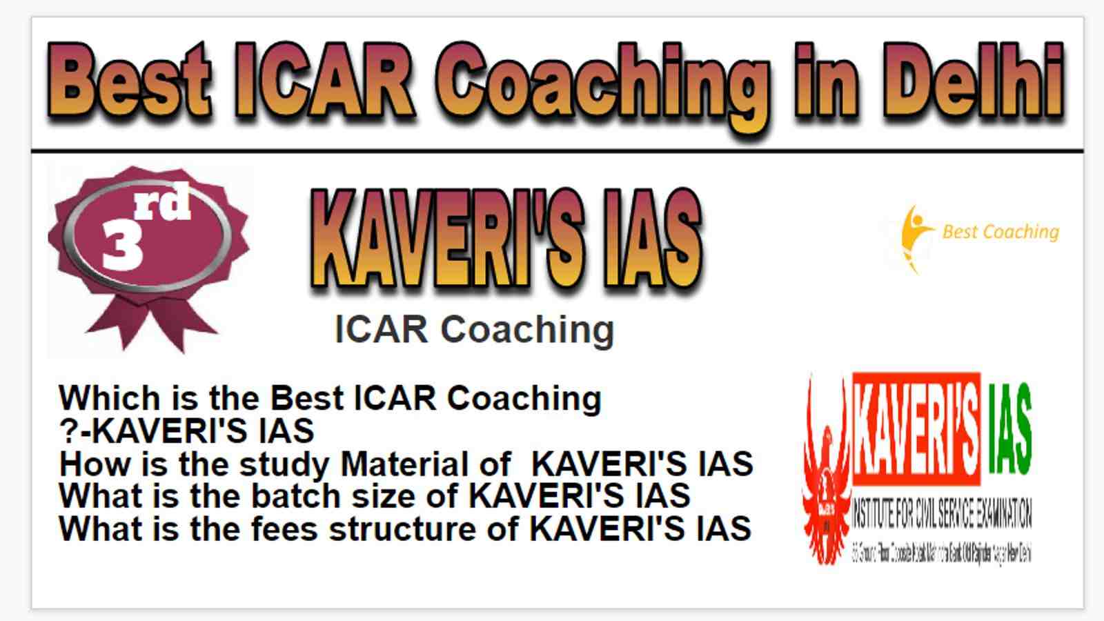 Rank 3 Best ICAR Coaching in Delhi