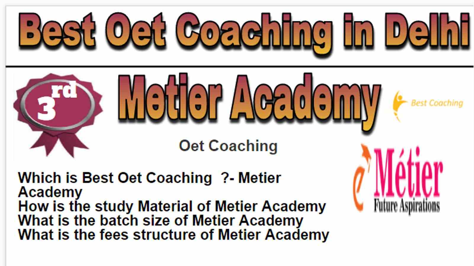 Rank 3 Best Oet Coaching in Delhi
