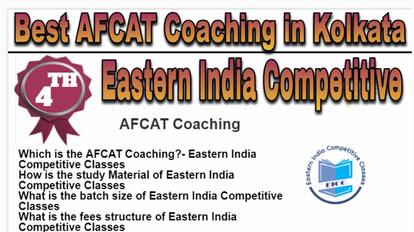 Rank 4 Best AFCAT Coaching in Kolkata