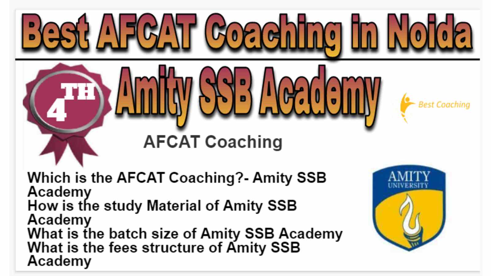 Rank 4 Best AFCAT Coaching in Noida