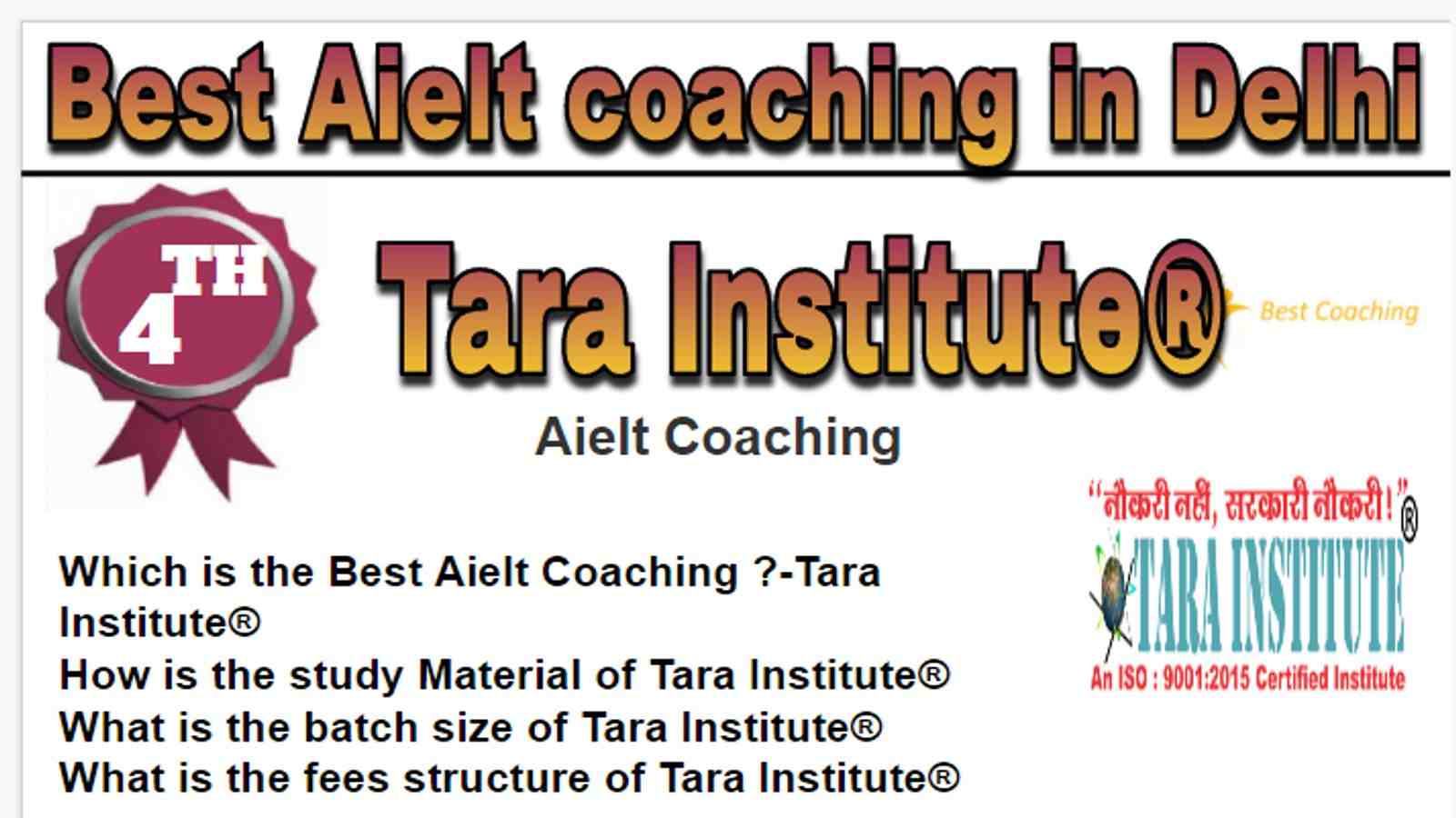 Rank 4 Best Aielt coaching in Delhi