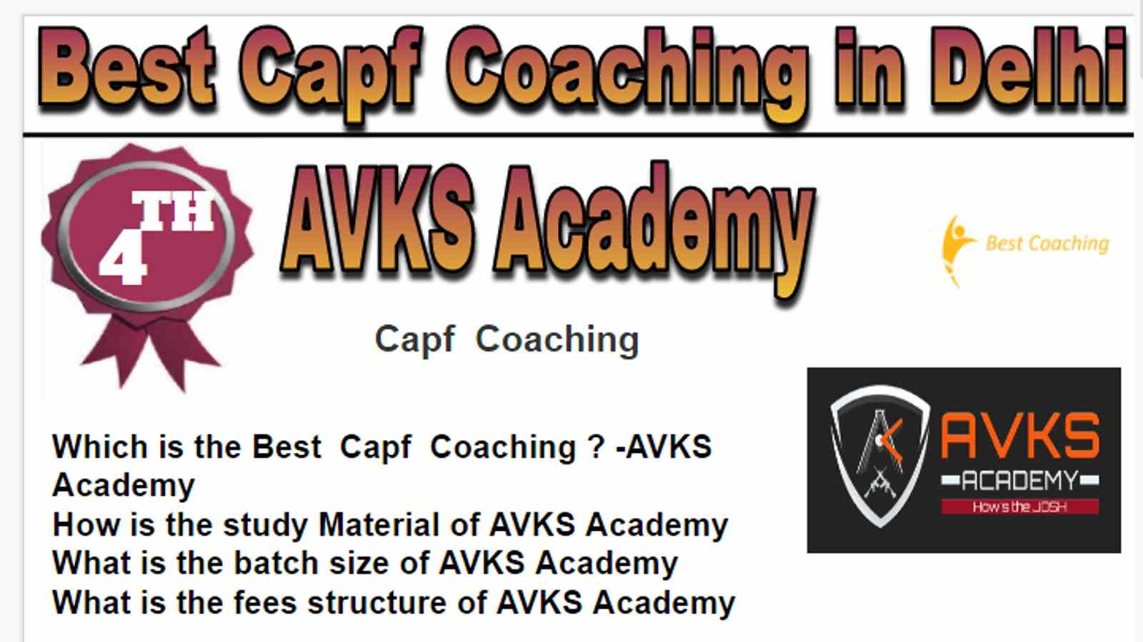 Rank-4 Best Capf Coaching in Delhi