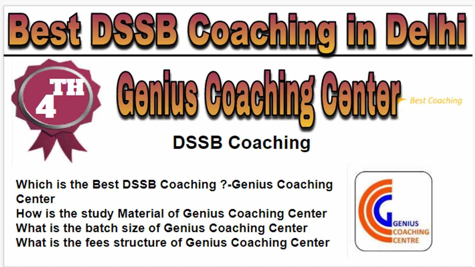 RANK 4 Best dsssb Coaching in Delhi