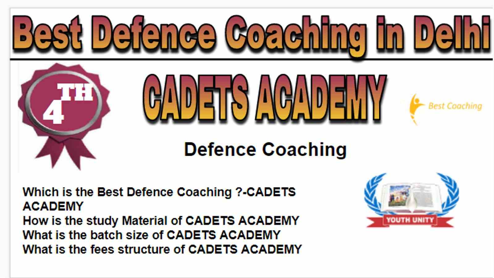 Rank 4 Best defence Coaching in Delhi