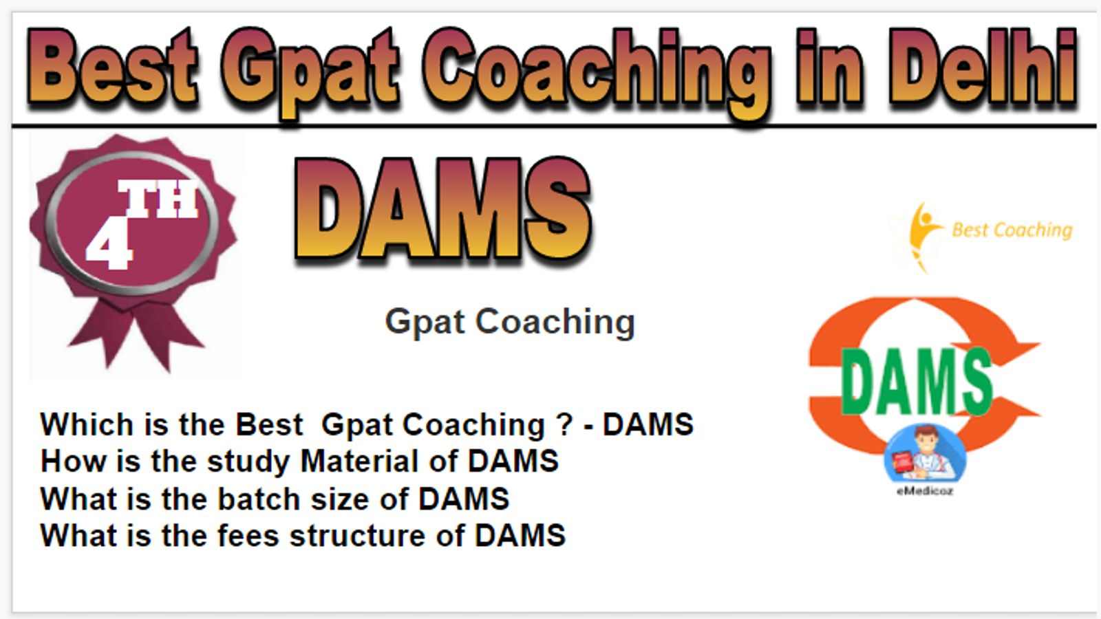 Rank 4 Best Gpat Coaching in Delhi