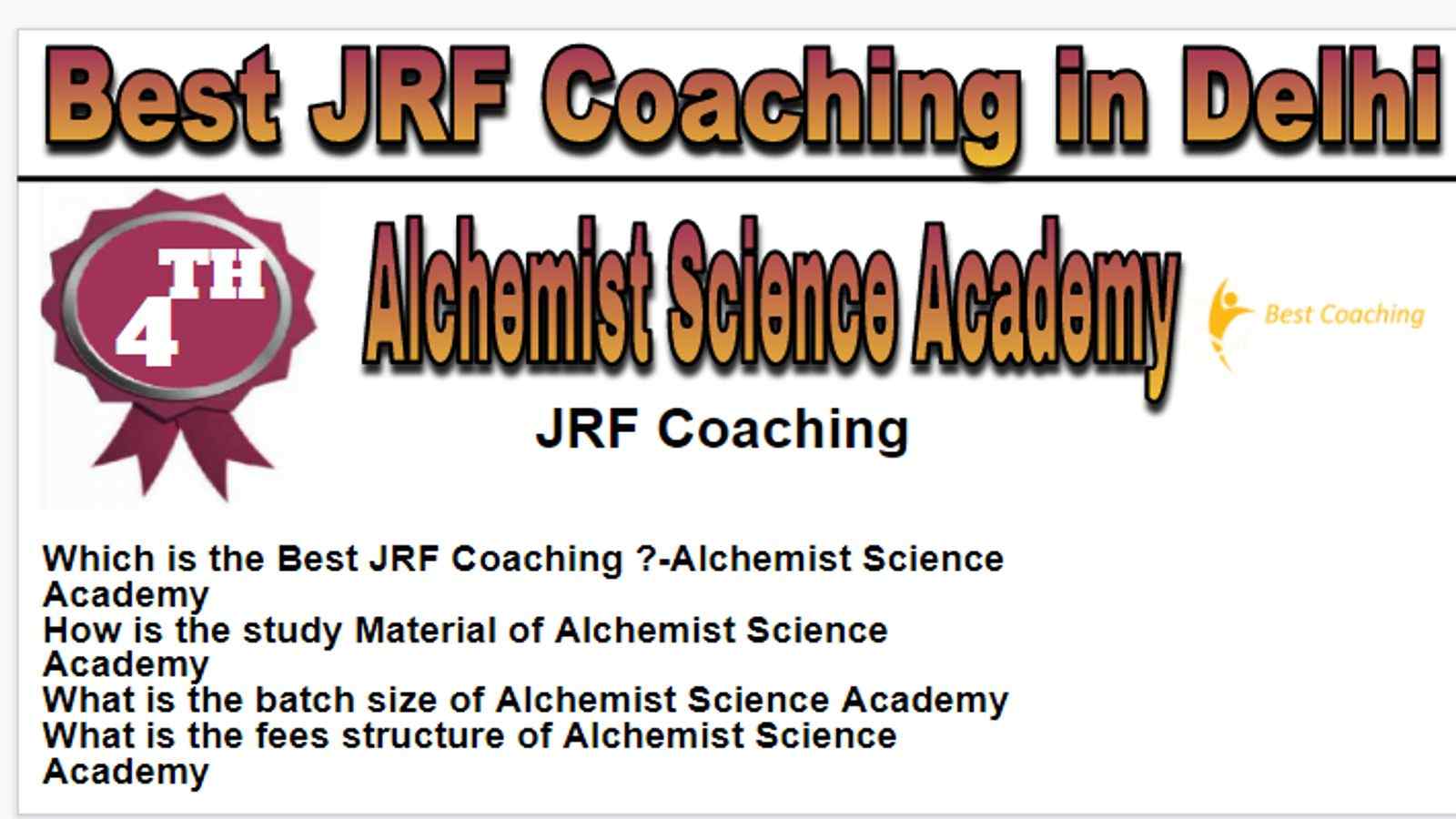 Rank 4 Best JRF Coaching in Delhi