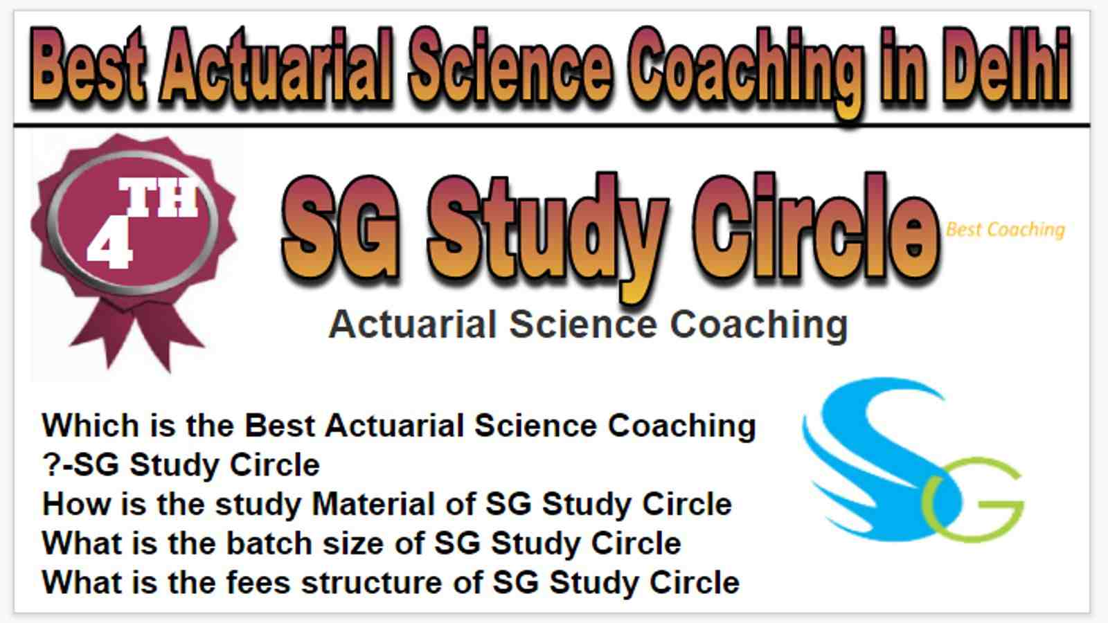Rank-4 Best actuarial science coaching in Delhi