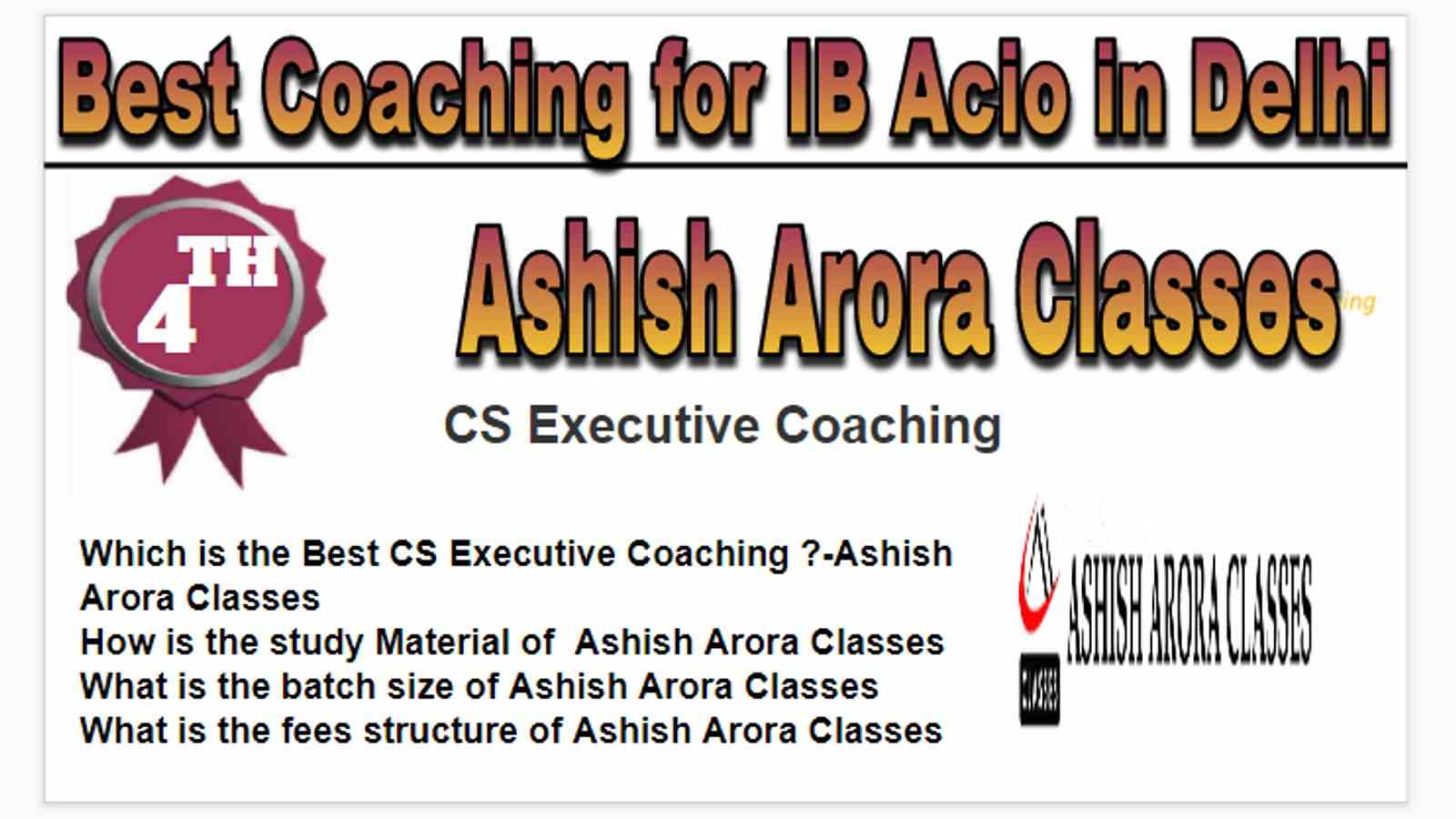 Rank 4 Best cs executive coaching in Delhi