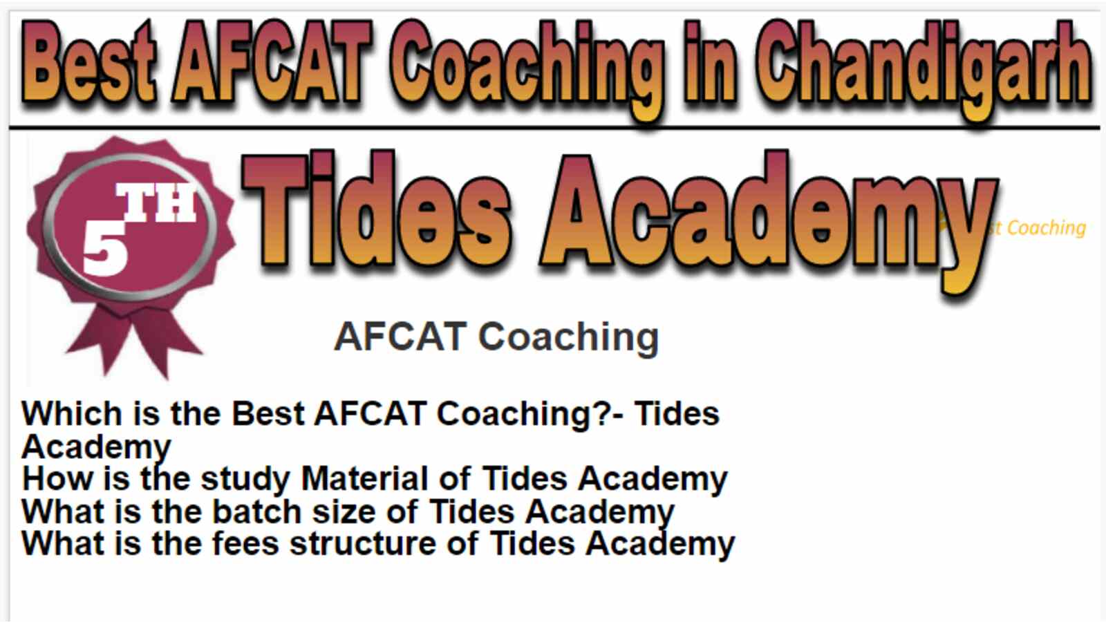 Rank 5 Best AFCAT Coaching in Chandigarh