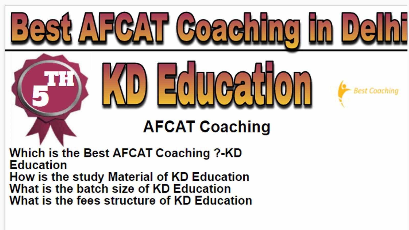 Rank 6 Best AFCAT Coaching in Delhi