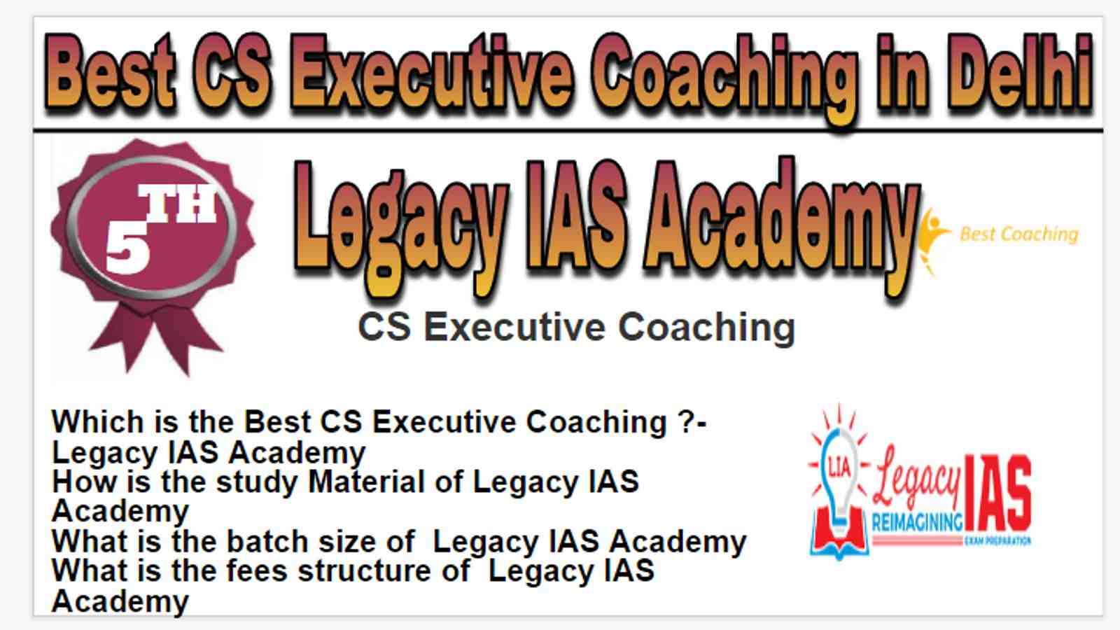 Rank 5 Best cs executive coaching in Delhi