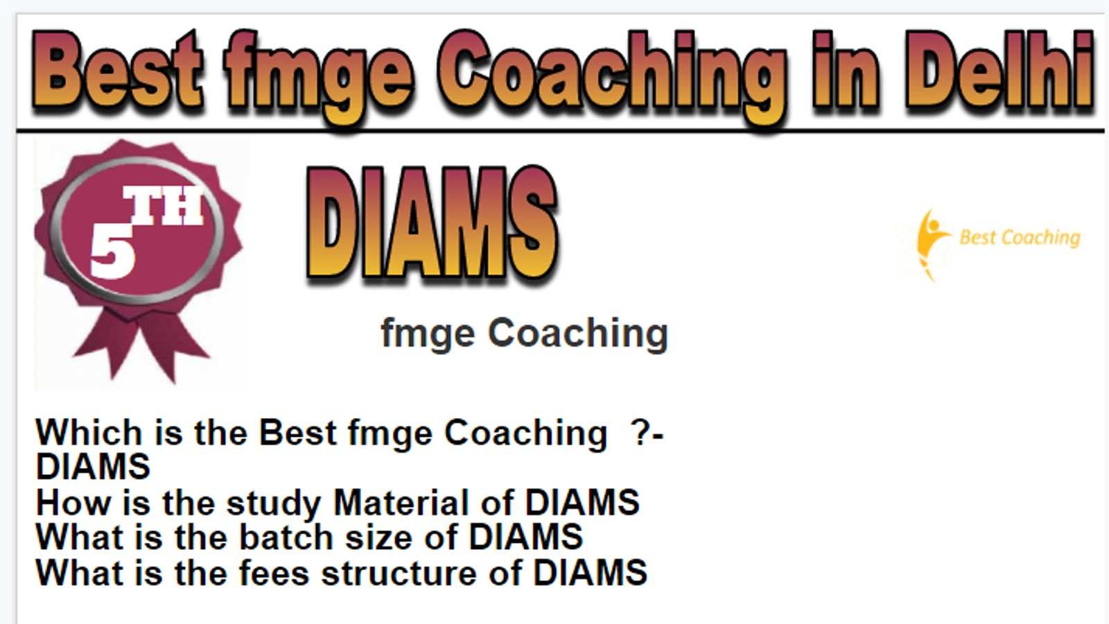 Rank-5 Best fmge coaching in Delhi