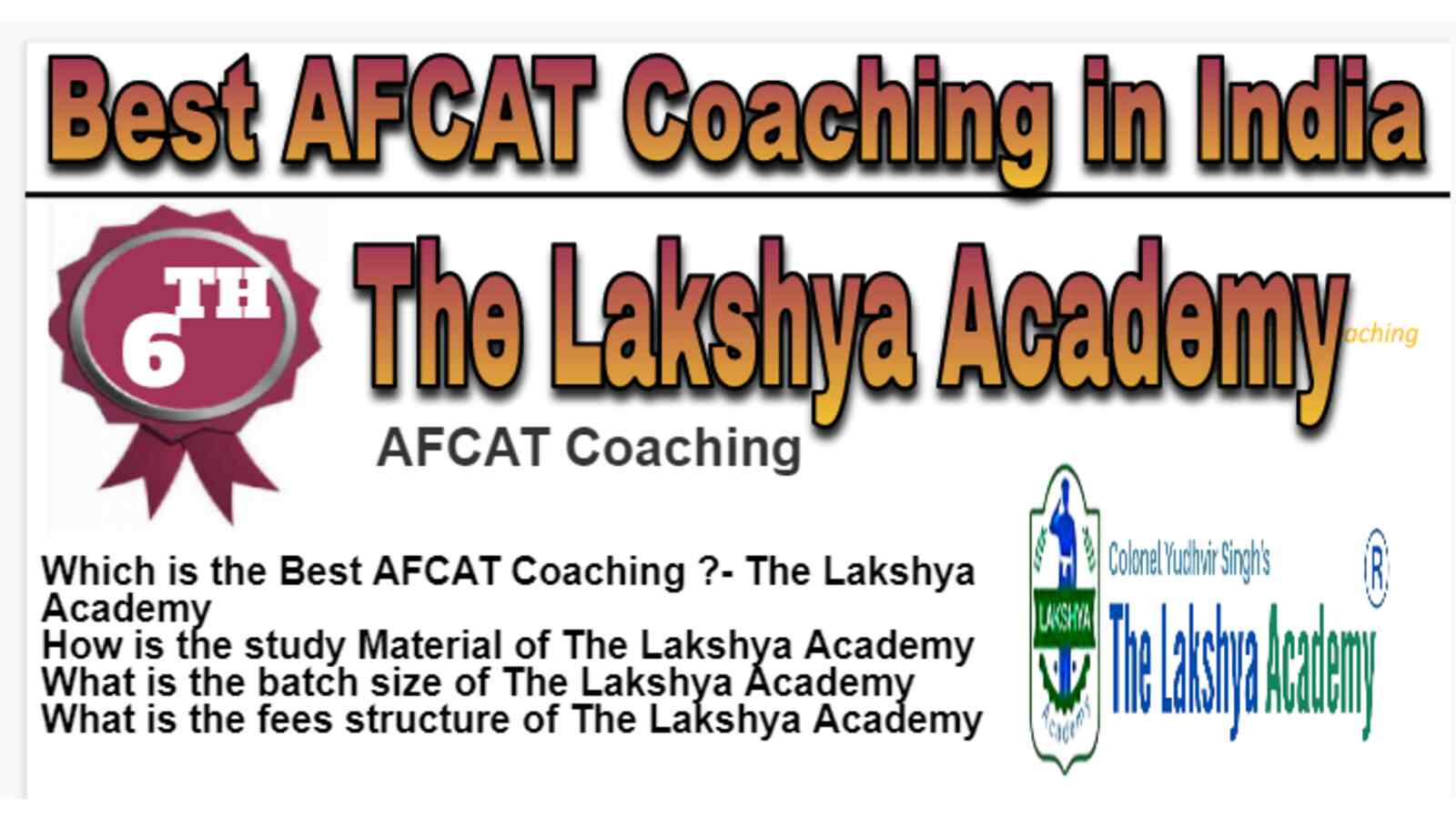 Rank 6 Best AFCAT Coaching in India