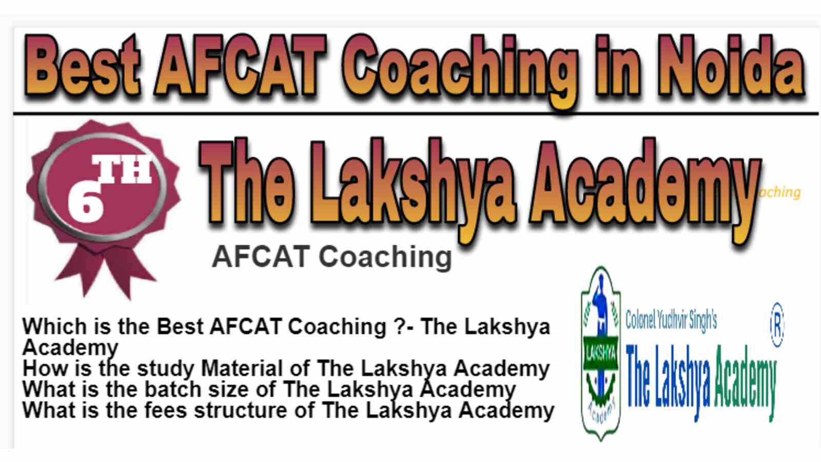 Rank 6 Best AFCAT Coaching in Noida