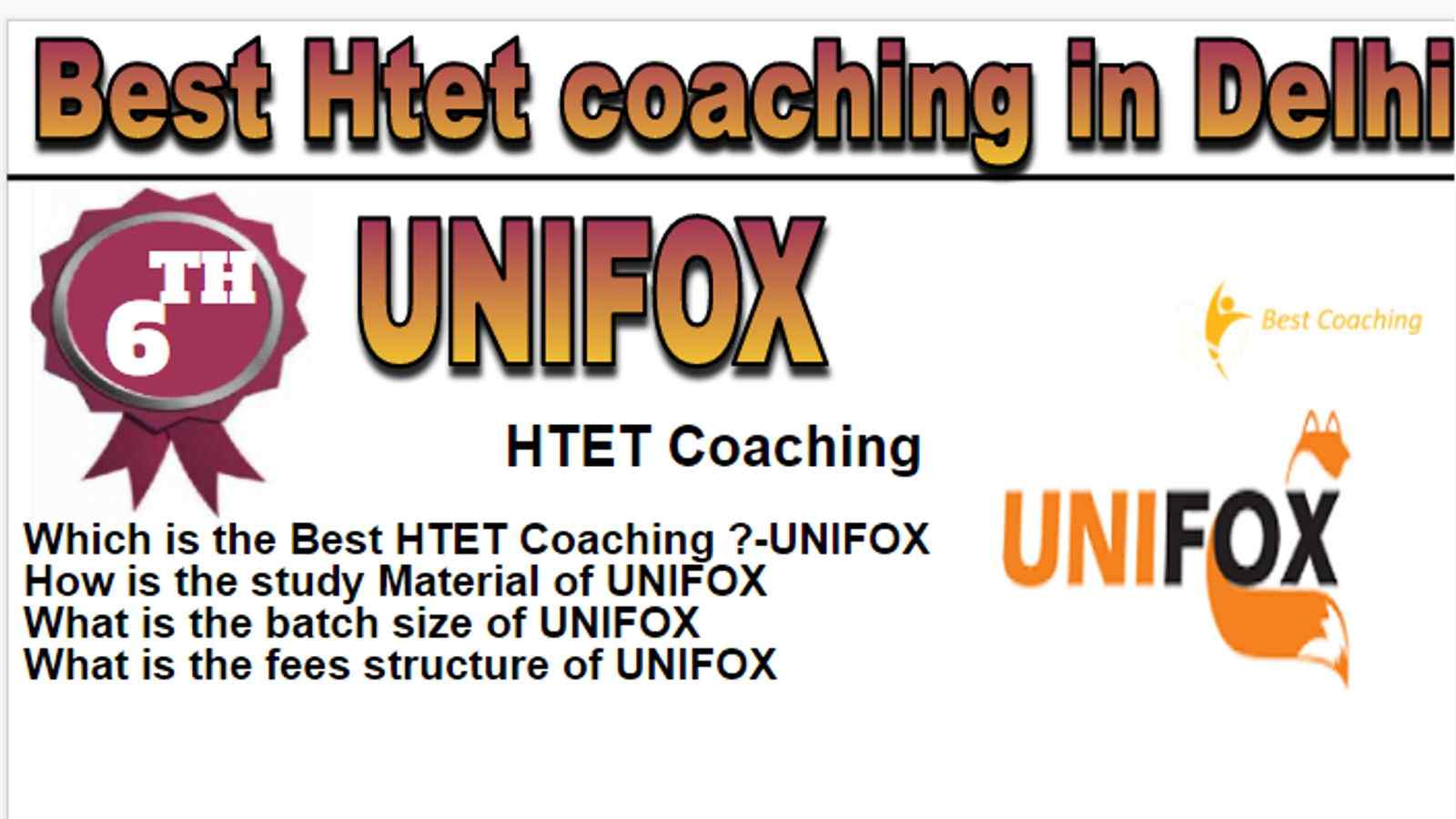 Rank 6 Best Htet coaching in Delhi