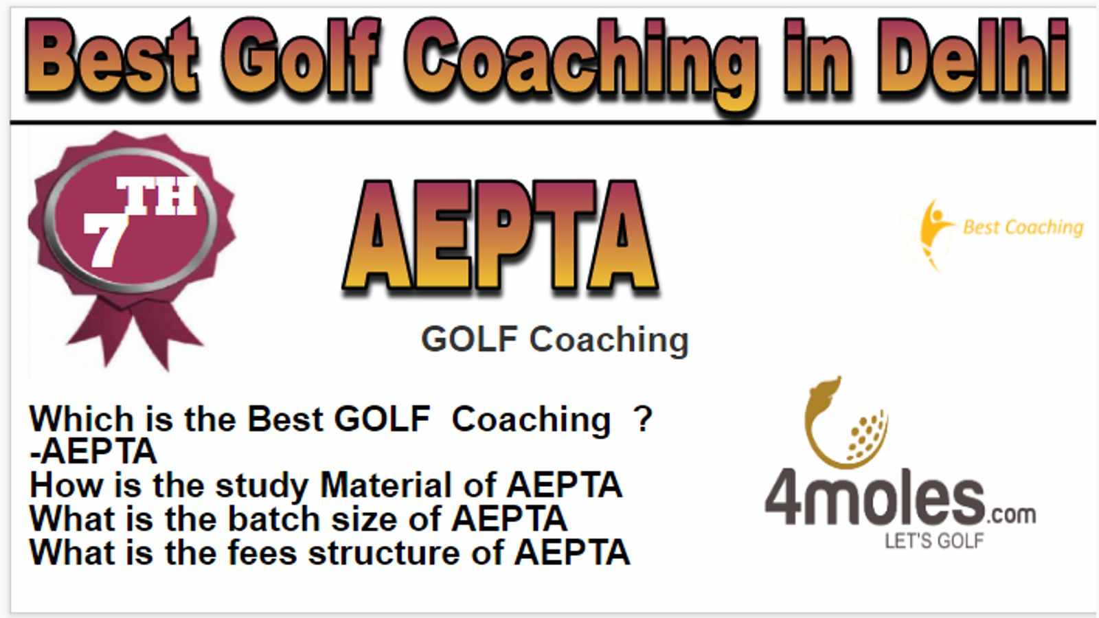 Rank 7 Best Golf Coaching in Delhi