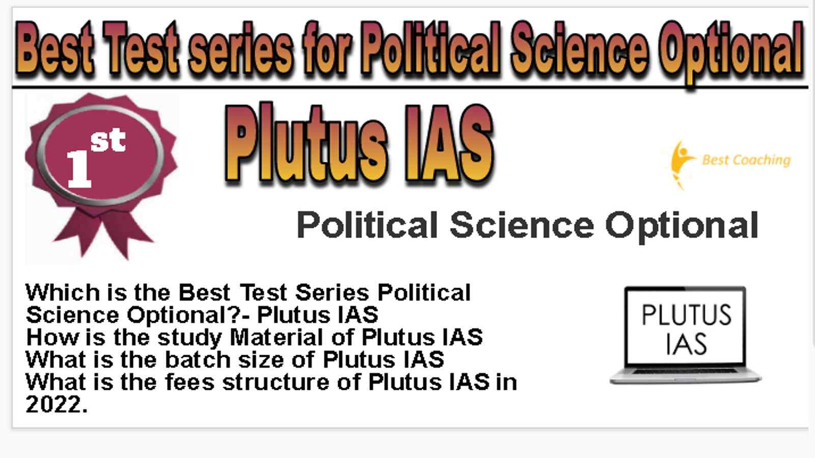 Rank 1 Best Test series for Political Science Optional