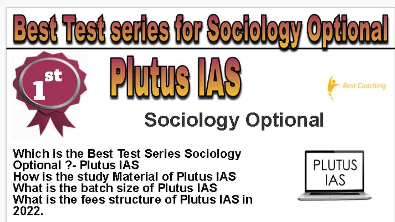 Rank 1 Best Test series for Sociology optional