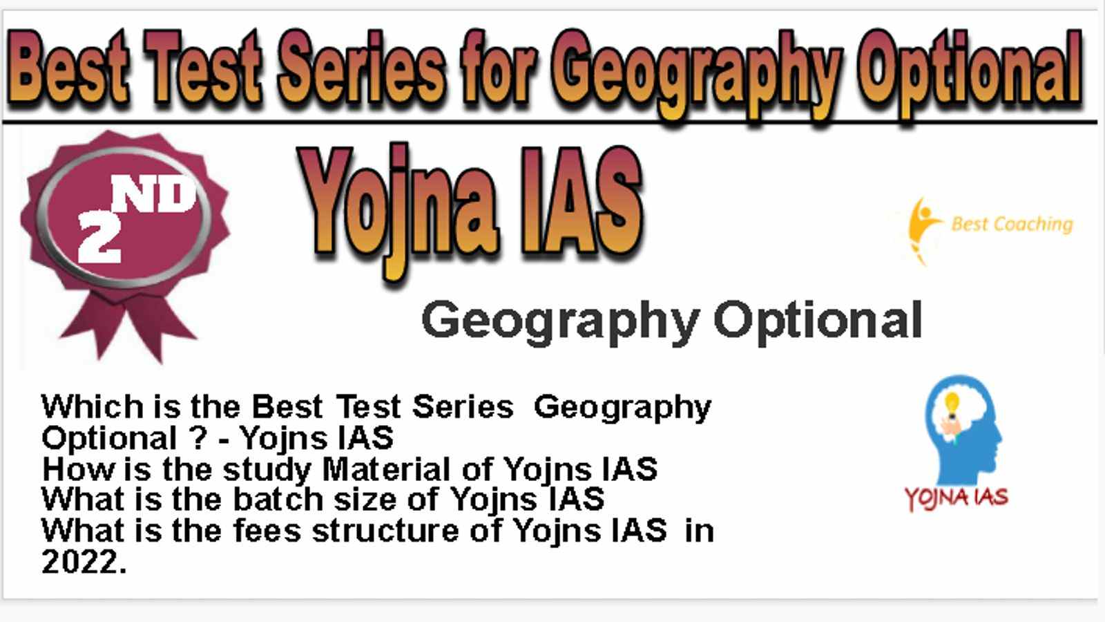 Rank 2 Best Test Series for Geography Optional