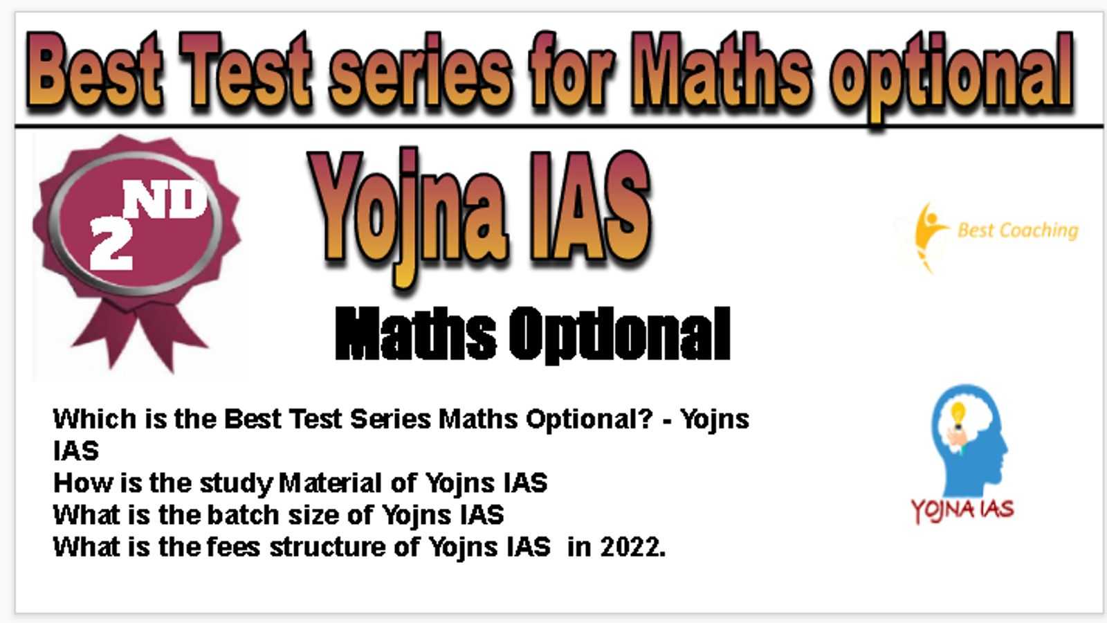 Rank 2 Best Test series for Maths Optional