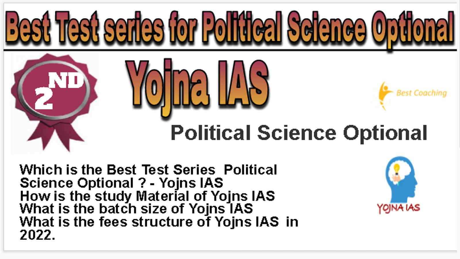 Rank 2 Best Test series for Political Science Optional