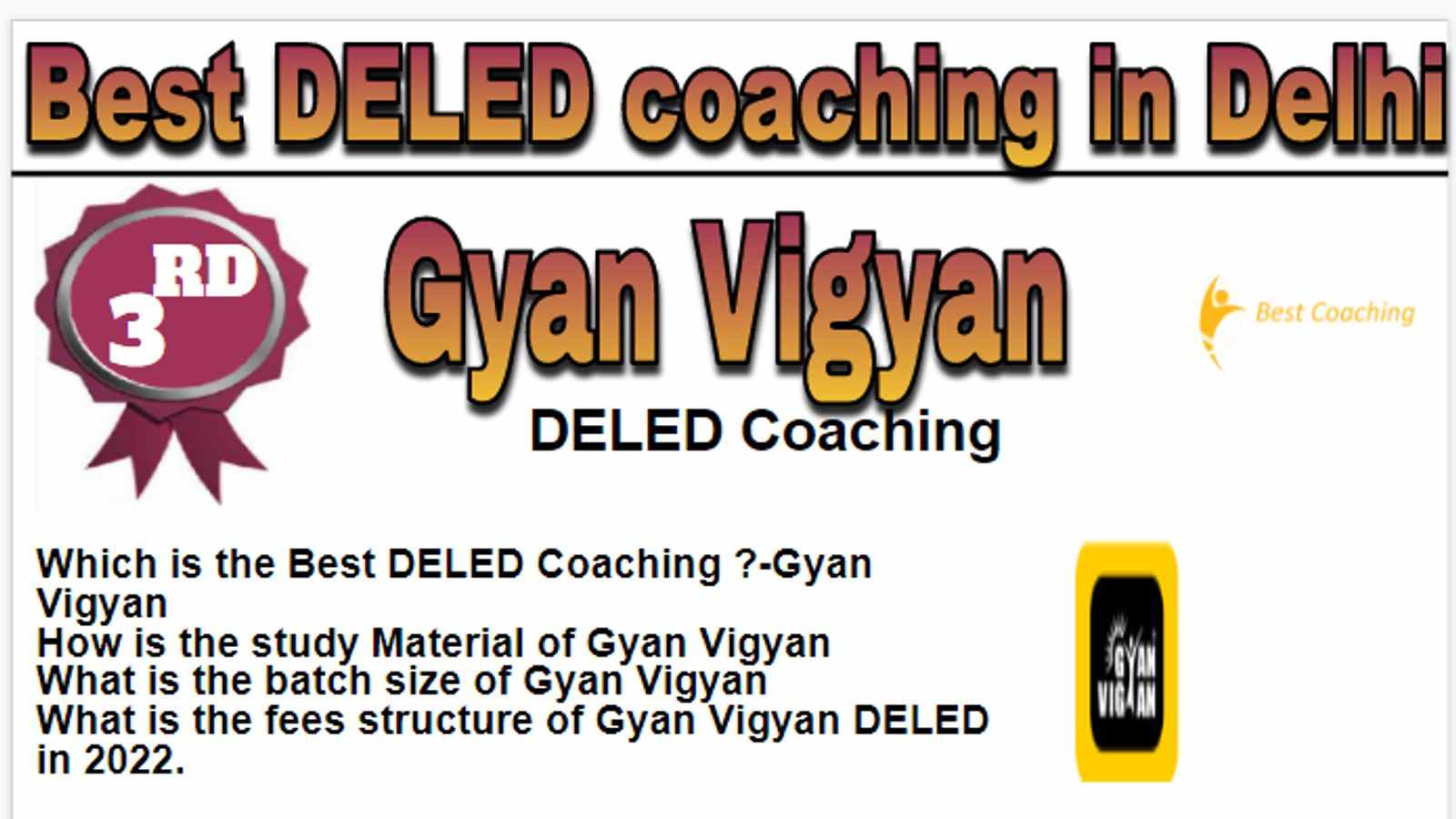 Rank 3 Best DELED coaching in Delhi